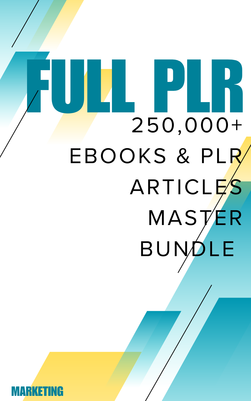 250,000+ eBooks & PLR Articles Grasp Bundle – Full PLR & Resell Rights